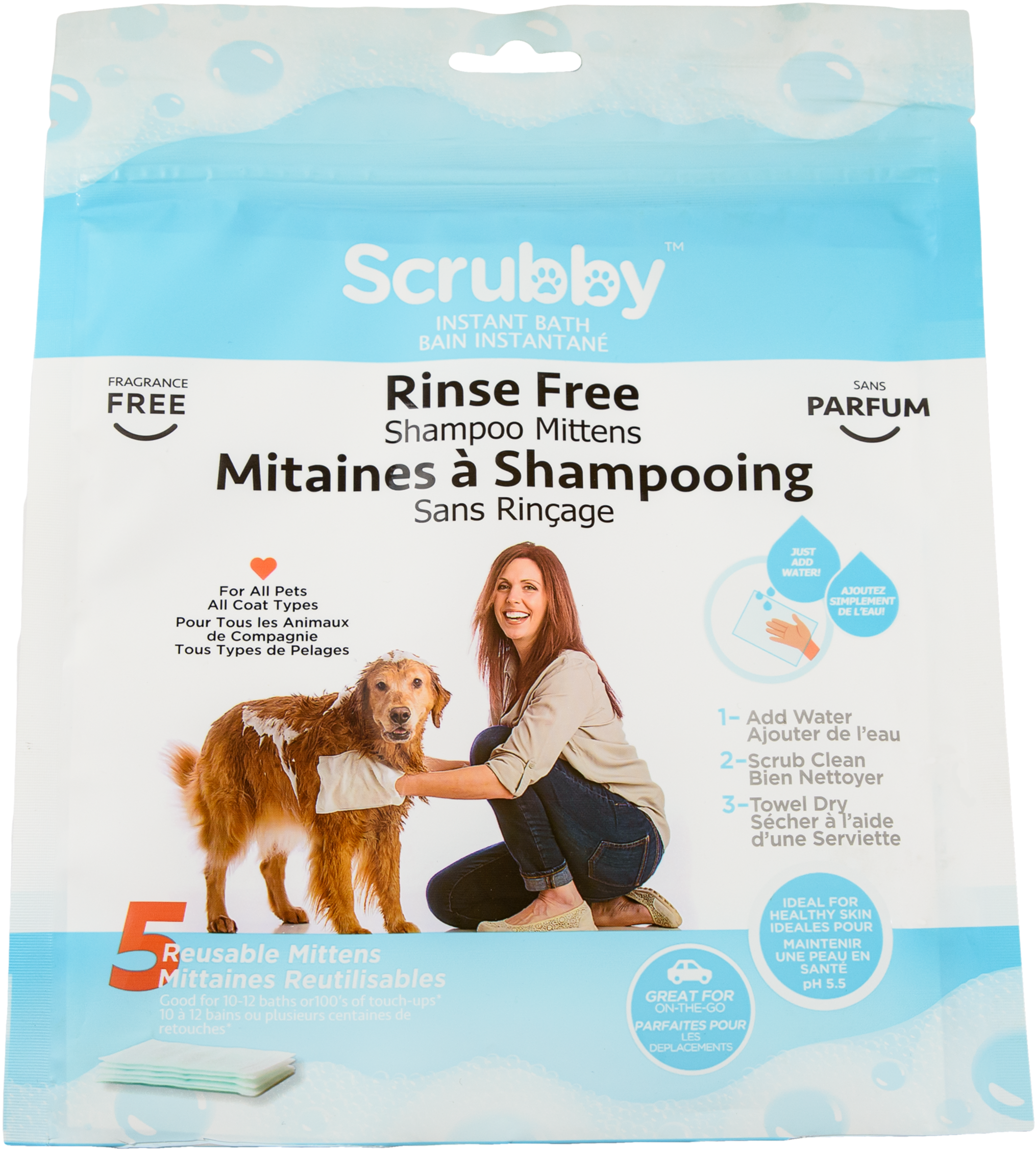Scrubby No Rinse Pet Wipes